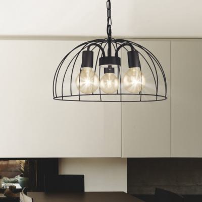 Colgante 3l Nora Negro 3 X 60w E 27 1