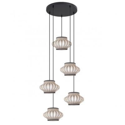 Colgante 5l Jana Negro 5 X 60w E 27