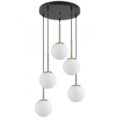 Colgante 5l Pippa Laton Negro 5 X 40w E 14
