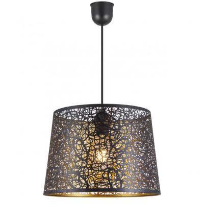 Colgante Grasse Negro Oro 1 X 60w E 27