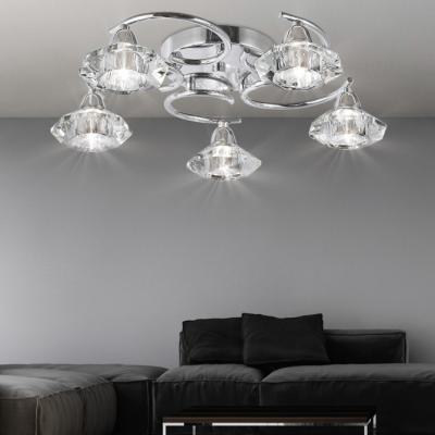 Plafon 5l Chic Cromo 5 X 40w G 9 1