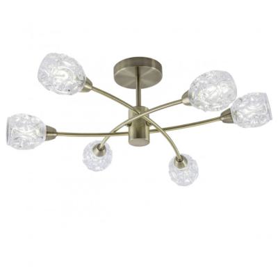 Plafon 6l Garbo Cuero 6 X 40w G 9
